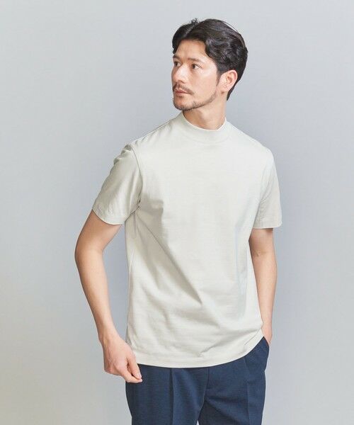 WEB限定 WARDROBE SMART】クリア ガスコットン モックネック 