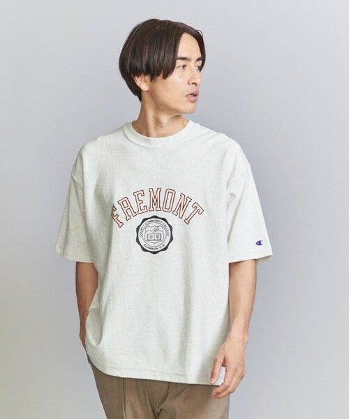 セール】 【別注】 ＜Champion＞ REVERSE WEAVE PRINT TEE/Tシャツ