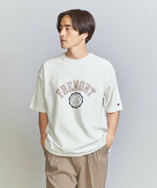 セール】 【別注】 ＜Champion＞ REVERSE WEAVE PRINT TEE/Tシャツ