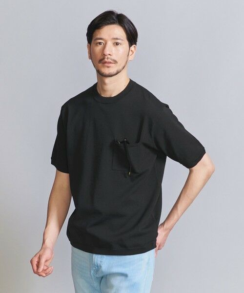 BEAUTY&YOUTH UNITED ARROWS / ビューティー&ユース ユナイテッドアローズ ニット・セーター | 【WEB限定 WARDROBE SMART】デオドラント 1ポケット ニット Tシャツ | 詳細4