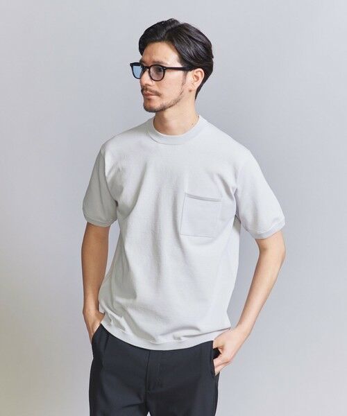 【WEB限定 WARDROBE SMART】デオドラント 1ポケット ニット Tシャツ