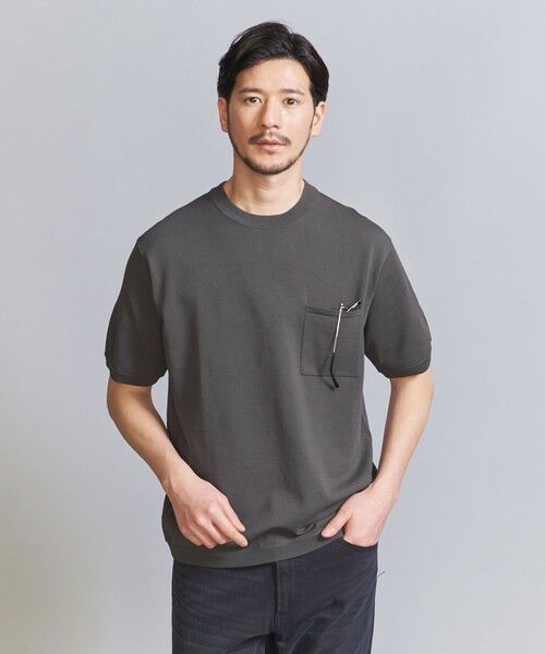 BEAUTY&YOUTH UNITED ARROWS / ビューティー&ユース ユナイテッドアローズ ニット・セーター | 【WEB限定 WARDROBE SMART】デオドラント 1ポケット ニット Tシャツ | 詳細26