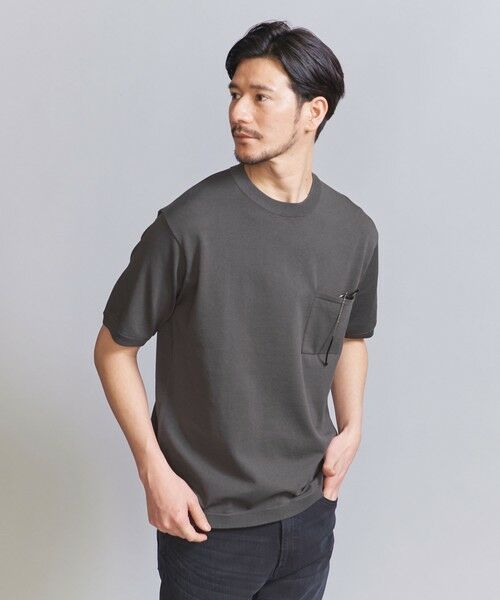 【WEB限定 WARDROBE SMART】デオドラント 1ポケット ニット Tシャツ