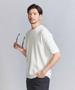 BEAUTY&YOUTH UNITED ARROWS / ビューティー&ユース ユナイテッドアローズ ニット・セーター | 【WEB限定 WARDROBE SMART】デオドラント ピケ ニット Tシャツ【抗菌・防臭】