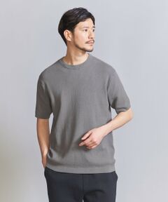 【WEB限定 WARDROBE SMART】デオドラント ピケ ニット Tシャツ【抗菌・防臭】