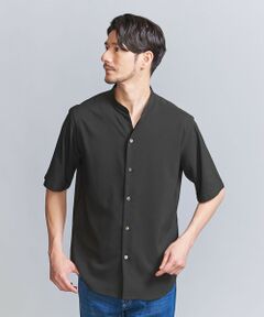 【WEB限定 WARDROBE SMART】ドレープ  バンドカラー スキッパーシャツ