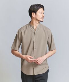 【WEB限定 WARDROBE SMART】ドレープ  バンドカラー スキッパーシャツ