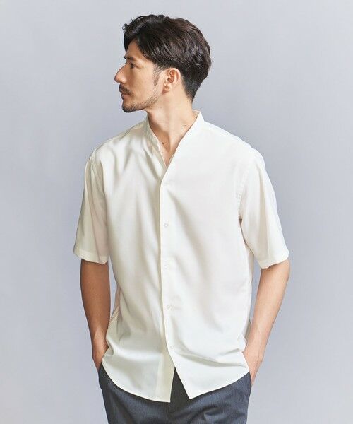 BEAUTY&YOUTH UNITED ARROWS / ビューティー&ユース ユナイテッドアローズ シャツ・ブラウス | 【WEB限定 WARDROBE SMART】ドレープ  バンドカラー スキッパーシャツ | 詳細2