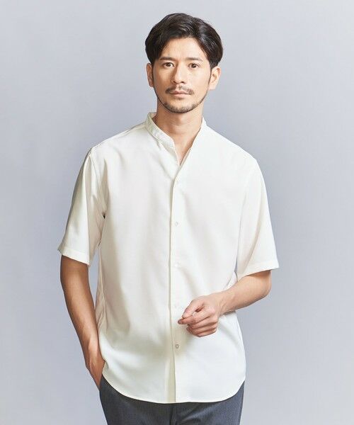 BEAUTY&YOUTH UNITED ARROWS / ビューティー&ユース ユナイテッドアローズ シャツ・ブラウス | 【WEB限定 WARDROBE SMART】ドレープ  バンドカラー スキッパーシャツ | 詳細3