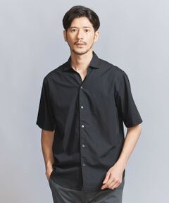 【WEB限定 WARDROBE SMART】クリアポプリン ワイドカラー スキッパーシャツ