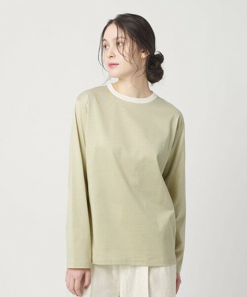 BEAUTY&YOUTH UNITED ARROWS / ビューティー&ユース ユナイテッドアローズ カットソー | コットン天竺 ロングスリーブ カットソー（LIME）