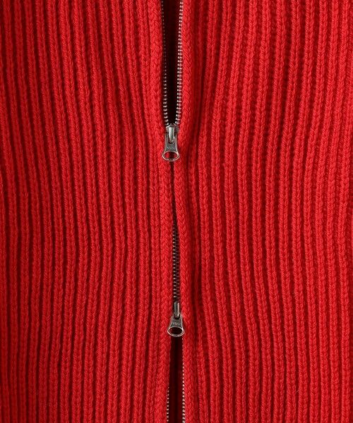 OLDDERBY KNITWEAR＞リブニット ジップ カーディガン （カーディガン