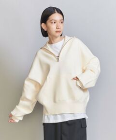 【WEB限定】スポンディッシュニット ハーフジッププルオーバー -ウォッシャブル-