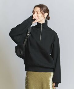 【WEB限定】スポンディッシュニット ハーフジッププルオーバー -ウォッシャブル-