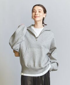 【WEB限定】スポンディッシュニット ハーフジッププルオーバー -ウォッシャブル-