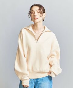 【WEB限定】スポンディッシュニット ハーフジッププルオーバー -ウォッシャブル-