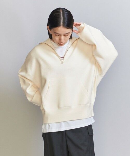 BEAUTY&YOUTH UNITED ARROWS / ビューティー&ユース ユナイテッドアローズ ニット・セーター | 【WEB限定】スポンディッシュニット ハーフジッププルオーバー -ウォッシャブル- | 詳細2