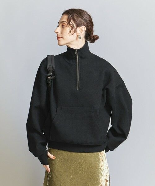 BEAUTY&YOUTH UNITED ARROWS / ビューティー&ユース ユナイテッドアローズ ニット・セーター | 【WEB限定】スポンディッシュニット ハーフジッププルオーバー -ウォッシャブル- | 詳細6