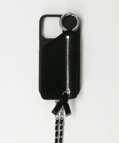 ＜ajew＞CADENAS ベルベット チェーン ストラップ iPhone13Proケース