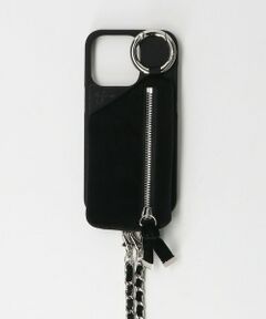 ＜ajew＞CADENAS ベルベット チェーン ストラップ iPhone14Proケース