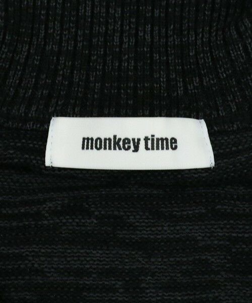 セール】 ＜monkey time＞ ミックス ガーター ハーフジップ ニット