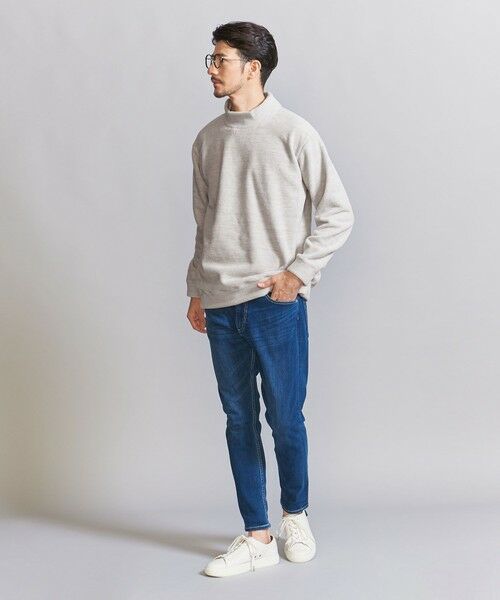 WEB限定 WARDROBE SMART】メランジ フリース スウェット モックネック