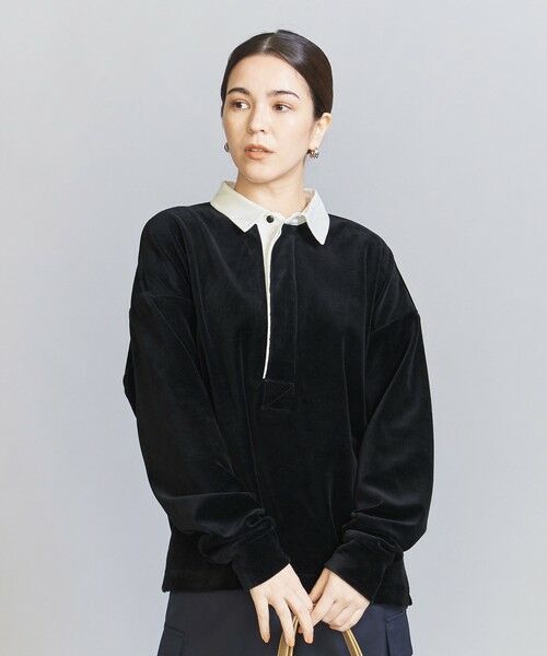 Beauty and youth＜＋81BRANCA＞ベロアシャツ - ポロシャツ