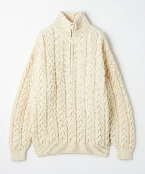 通販超激安です H BEAUTY&YOUTH WOOL HARF ZIP PULLOVERニット - トップス