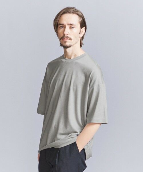 BEAUTY&YOUTH UNITED ARROWS / ビューティー&ユース ユナイテッドアローズ カットソー | ウォッシャブル ウール ショートスリーブ Tシャツ ‐ MADE IN JAPAN ‐ | 詳細2