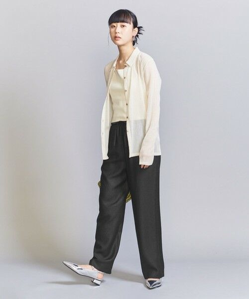 BEAUTY&YOUTH UNITED ARROWS / ビューティー&ユース ユナイテッドアローズ その他パンツ | リネンライク ドローストイージーパンツ -ウォッシャブル- | 詳細9