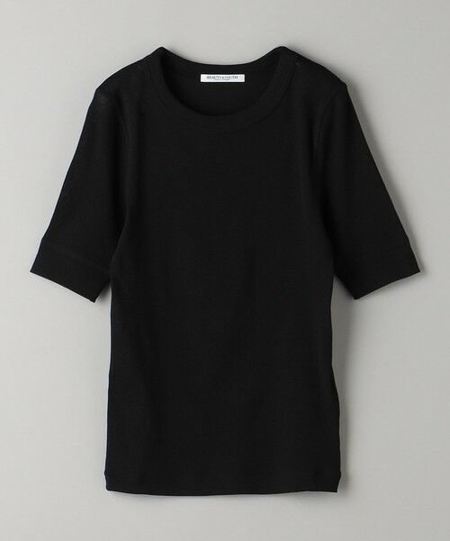 BEAUTY&YOUTH UNITED ARROWS / ビューティー&ユース ユナイテッドアローズ カットソー | ポリエステルテレコ コンパクト ショートスリーブトップス | 詳細17