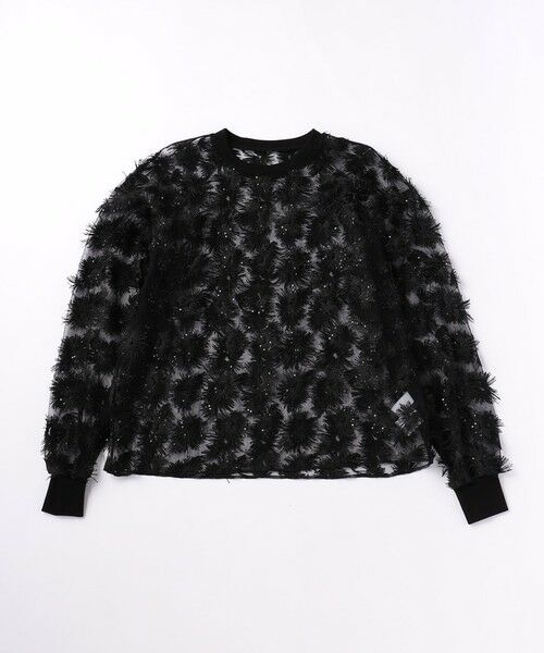 BEAUTY&YOUTH UNITED ARROWS / ビューティー&ユース ユナイテッドアローズ シャツ・ブラウス | ＜provoke＞チュールフラワー トップス/BLACK | 詳細8