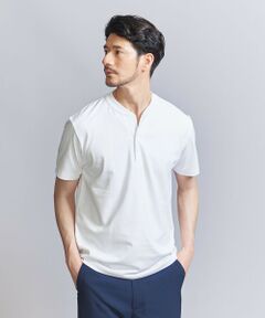 【WEB限定 WARDROBE SMART】クリア  ガスコットン ヘンリーネック カットソー【抗菌・防臭】