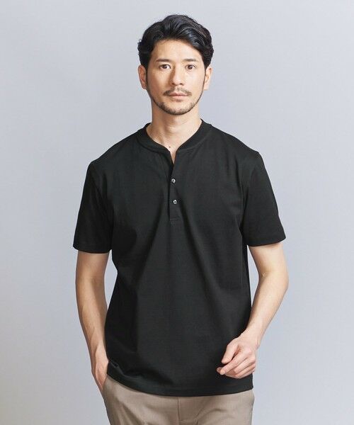 BEAUTY&YOUTH UNITED ARROWS / ビューティー&ユース ユナイテッドアローズ カットソー | 【WEB限定 WARDROBE SMART】クリア  ガスコットン ヘンリーネック カットソー【抗菌・防臭】 | 詳細7