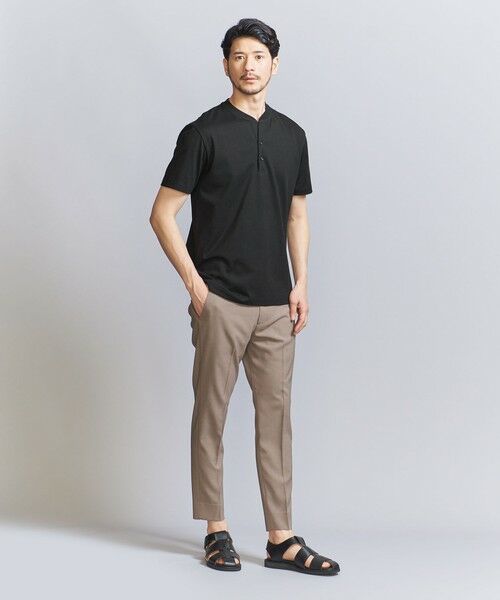 BEAUTY&YOUTH UNITED ARROWS / ビューティー&ユース ユナイテッドアローズ カットソー | 【WEB限定 WARDROBE SMART】クリア  ガスコットン ヘンリーネック カットソー【抗菌・防臭】 | 詳細9