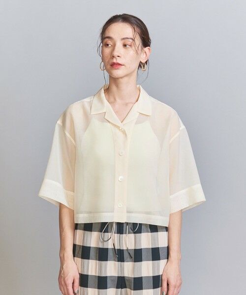 BEAUTY&YOUTH UNITED ARROWS / ビューティー&ユース ユナイテッドアローズ シャツ・ブラウス | ポリエステルオーガンジー シャツ -ウォッシャブル- | 詳細6