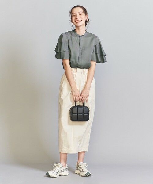 BEAUTY&YOUTH UNITED ARROWS / ビューティー&ユース ユナイテッドアローズ シャツ・ブラウス | 【WEB限定】ソリッド＆フラワー ティアードスリーブブラウス | 詳細4