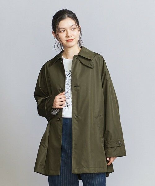 【BEAUTYu0026YOUTH United ARROWS】【WEB限定】タフタ ミドルステンカラーコート OLIVE Free ビューティーu0026ユース ユナイテッドアローズ レディース ステンカラーコート 16256995228