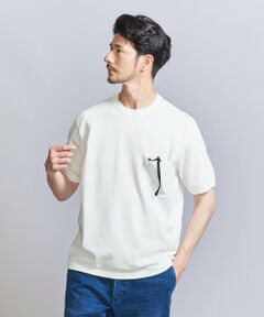 【WEB限定 WARDROBE SMART】マシーンウォッシュ 1ポケット ニット Tシャツ【抗菌・防臭】