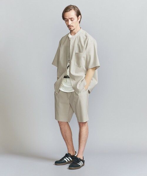 BEAUTY&YOUTH UNITED ARROWS / ビューティー&ユース ユナイテッドアローズ シャツ・ブラウス | KOMATSU PACK トロピカル バンドカラー ショートスリーブ シャツ -セットアップ対応 ストレッチ- | 詳細11