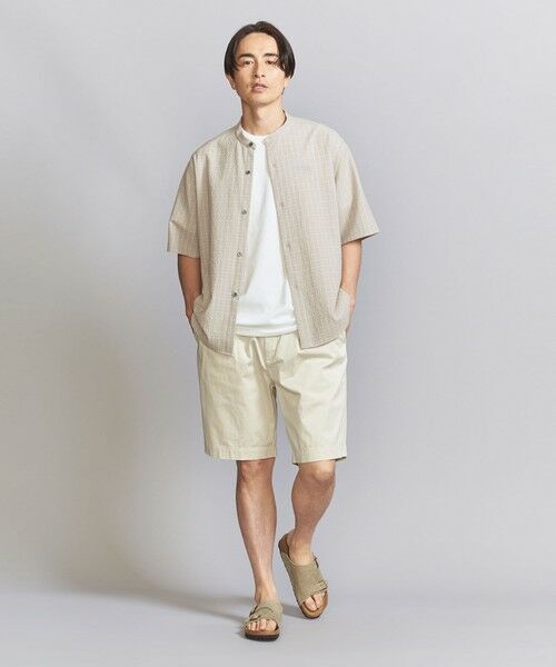 BEAUTY&YOUTH UNITED ARROWS / ビューティー&ユース ユナイテッドアローズ シャツ・ブラウス | シアサッカー バンドカラー フォルムシャツ | 詳細3