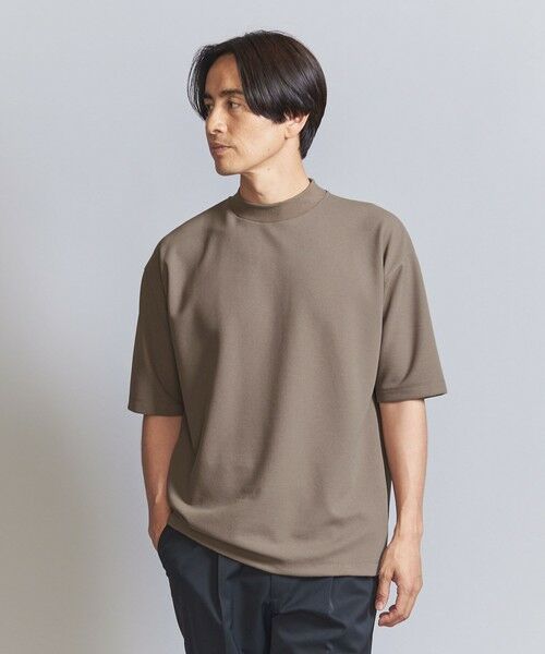 BEAUTY&YOUTH UNITED ARROWS / ビューティー&ユース ユナイテッドアローズ カットソー | クール ペアスキン モックネック Tシャツ ‐接触冷感‐ | 詳細6