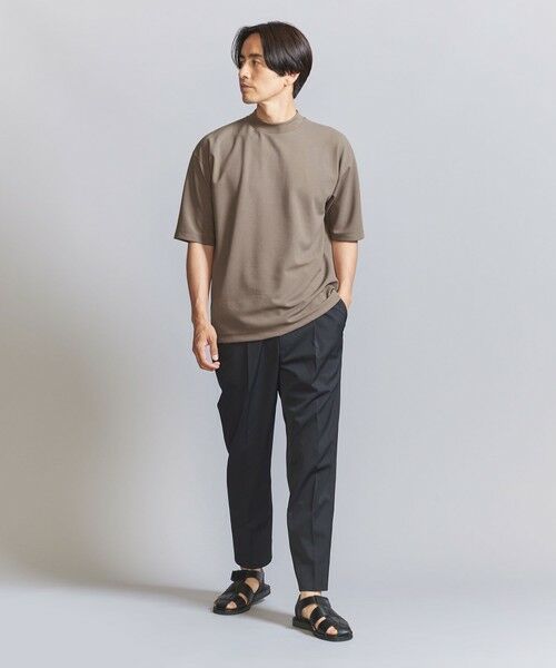 BEAUTY&YOUTH UNITED ARROWS / ビューティー&ユース ユナイテッドアローズ カットソー | クール ペアスキン モックネック Tシャツ ‐接触冷感‐ | 詳細7