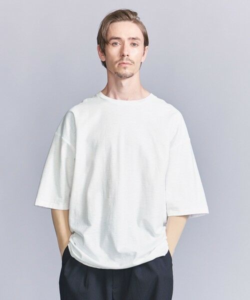 BEAUTY&YOUTH UNITED ARROWS / ビューティー&ユース ユナイテッドアローズ カットソー | スクラッチスラブ クルーネック Tシャツ | 詳細1