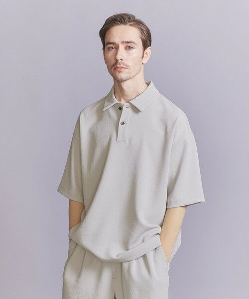 エア ドビー ワイドテーパード ポロシャツ -ストレッチ 吸水速乾性  
