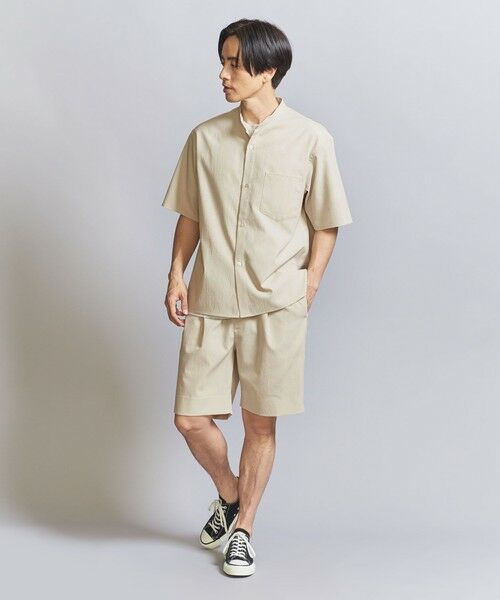 BEAUTY&YOUTH UNITED ARROWS / ビューティー&ユース ユナイテッドアローズ ショート・ハーフ・半端丈パンツ | KOMATSU PACK トロピカル 1P ショートパンツ -セットアップ対応 ストレッチ- | 詳細14