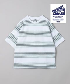 10oz ヘビー ボーダー クルーネック Tシャツ