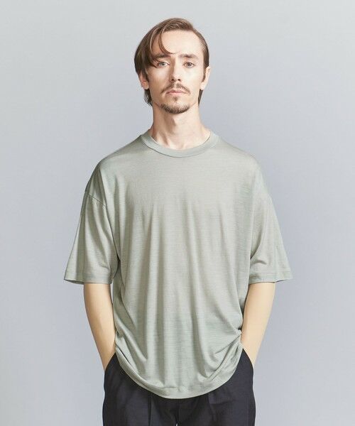 BEAUTY&YOUTH UNITED ARROWS / ビューティー&ユース ユナイテッドアローズ カットソー | 【別注】 ＜WOOL LABO（R）＞ シアー スラブ Tシャツ | 詳細12