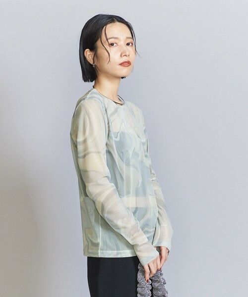 BEAUTY&YOUTH UNITED ARROWS / ビューティー&ユース ユナイテッドアローズ カットソー | シアーマーブル クルーネック カットソー | 詳細2