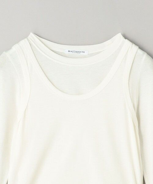 BEAUTY&YOUTH UNITED ARROWS / ビューティー&ユース ユナイテッドアローズ カットソー | シアー レイヤード カットソー Tシャツ | 詳細6